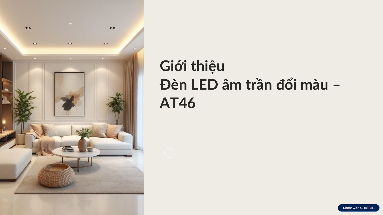 Đào tạo sản phẩm đèn downlight AT46 đổi màu